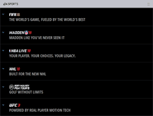 Tablet Screenshot of easports.com